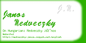 janos medveczky business card